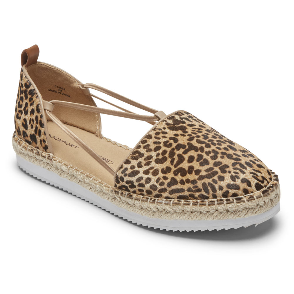 Rockport Womens Slip-On Leopard - Seaview Bungee - UK 205-AXYGJZ